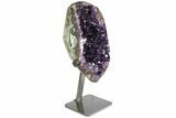 Amethyst Geode Section With Metal Stand - Uruguay #153596-3